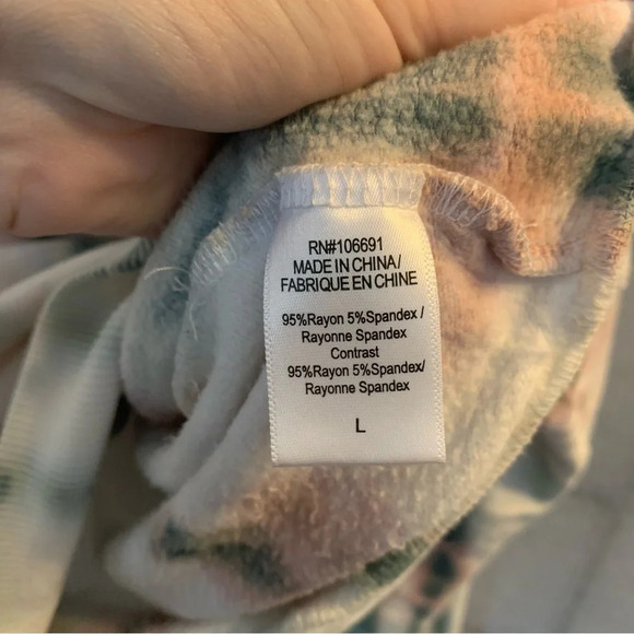 Young Fabulous & Broke Mint & Pink  Tie-Dye Crew Neck Lightweight Sweatshirt L - Picture 3 of 9